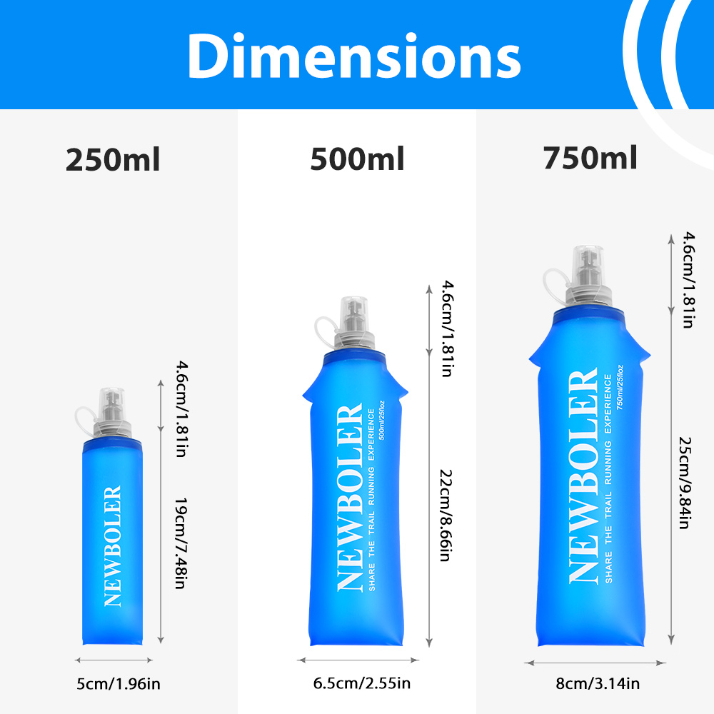 250/500/750ML Water Bottle TPU - Water Bag Collapsible ulasan dan harga