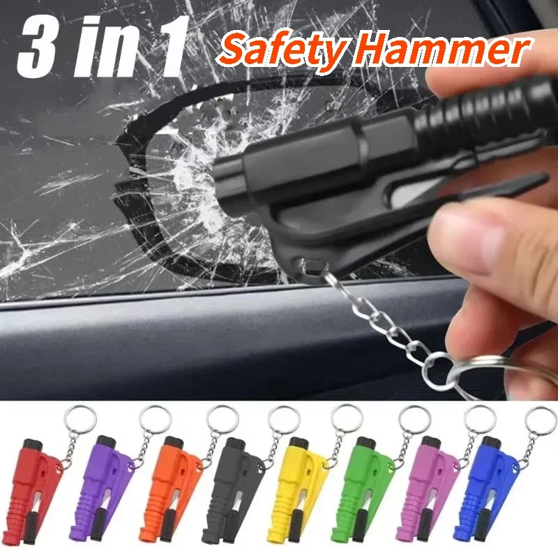 1pc Mini Safety Hammer Keychai - Rescue Rope Throw ulasan dan harga