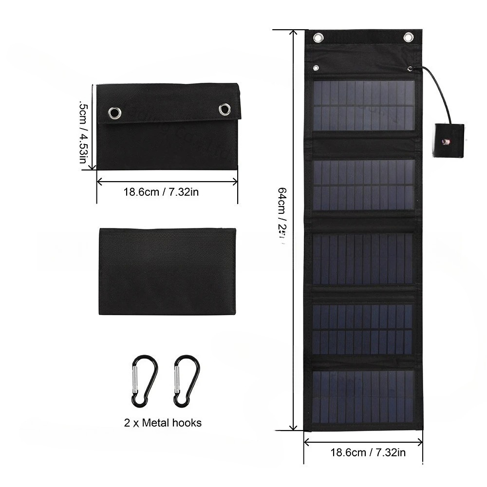 25W 5v solar folding bag water - Solar Emergency Charger ulasan dan harga