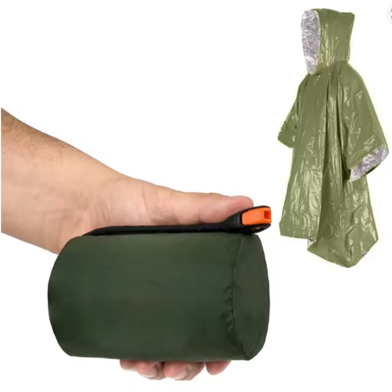 Emergency Poncho 4 Pcs,Film Th - Survival Blanket Reflective ulasan dan harga