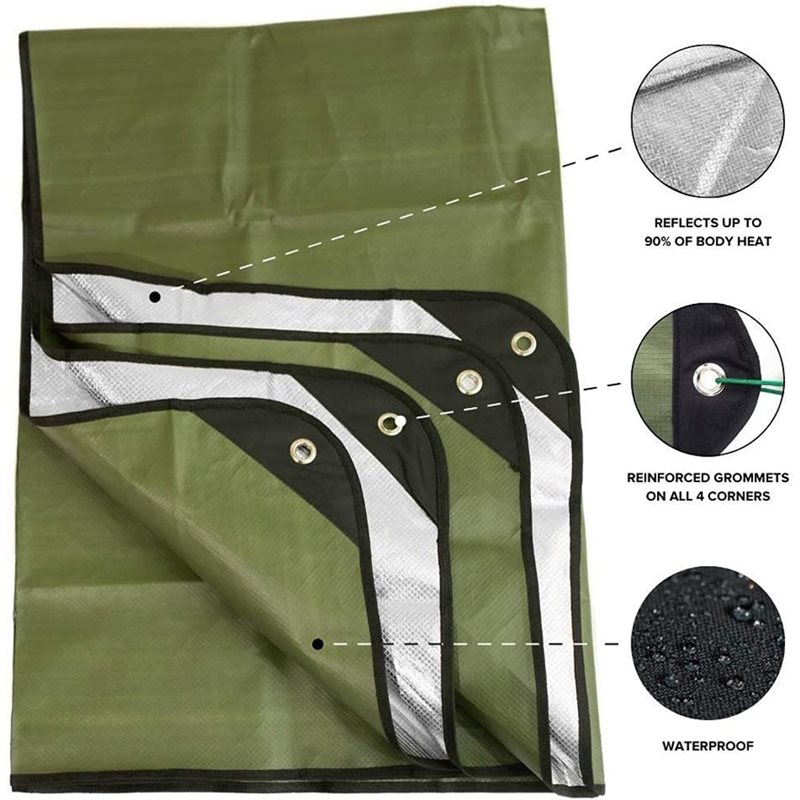 Reusable Insulated Tarp, 210Cm - Survival Blanket Reflective ulasan dan harga