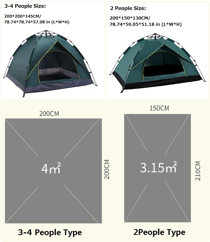 1-2/3-4 Person Fully Automatic - Emergency Mylar Tent ulasan dan harga