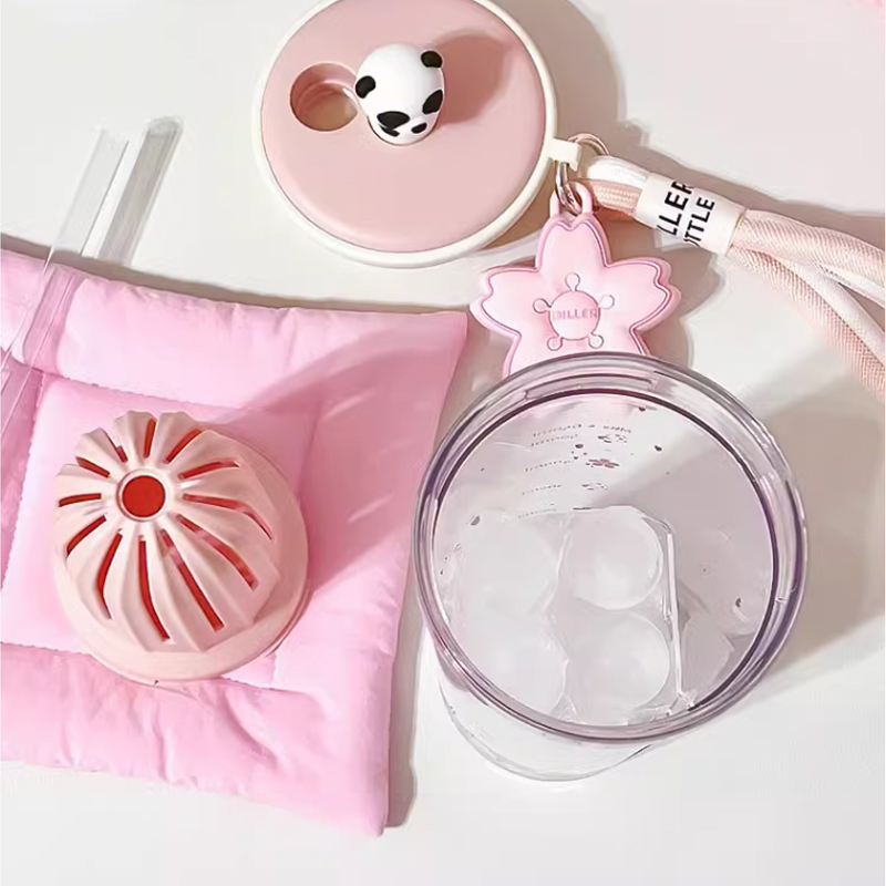 650ml Kawaii Water Bottle With - Water Purification Straw ulasan dan harga