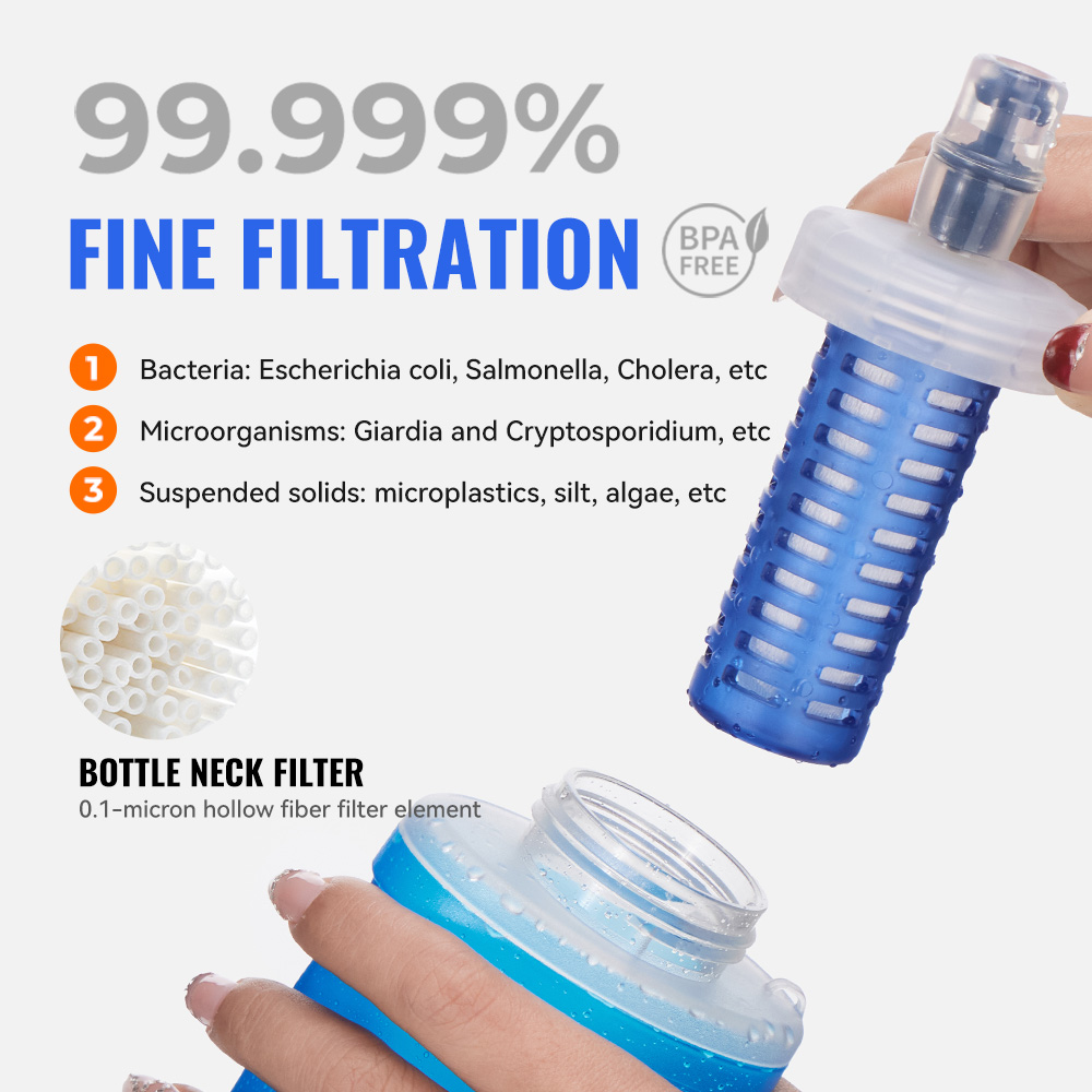 WRELS Water Filter Bottle Coll - Water Bag Collapsible ulasan dan harga