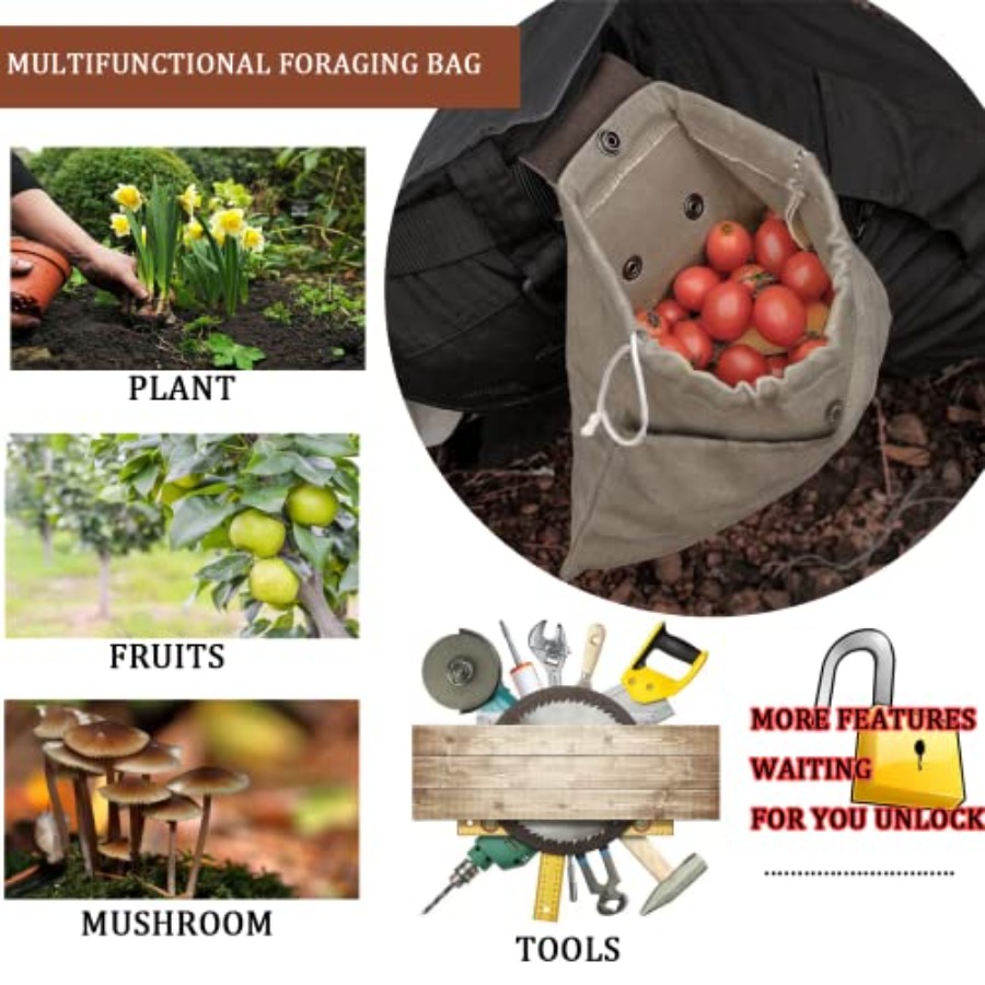 Foraging Pouch Leather Canvas  - Water Bag Collapsible ulasan dan harga